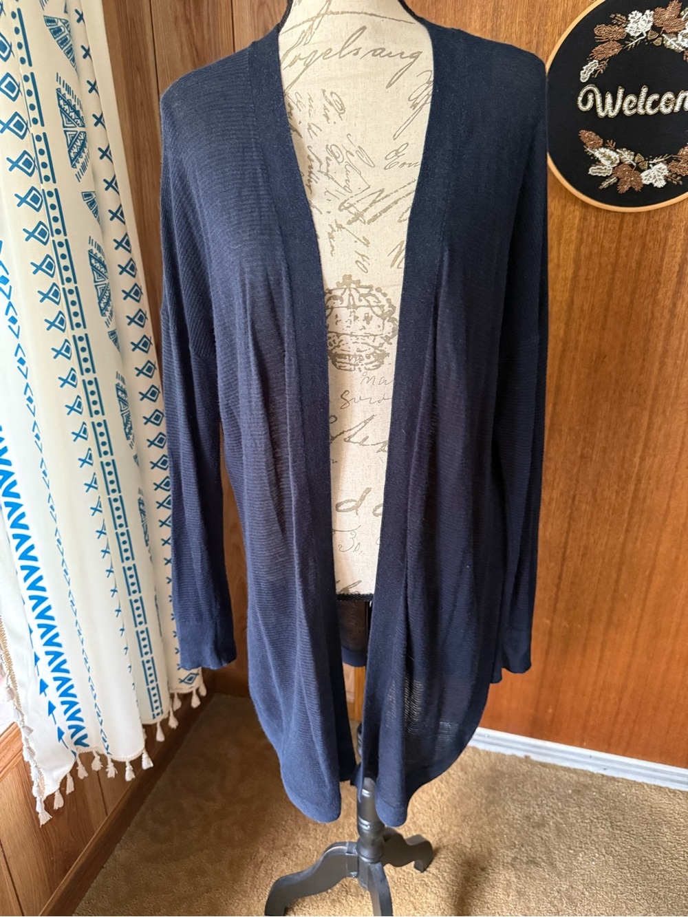 LOFT Navy Breezy Open-Front Women's Cardigan